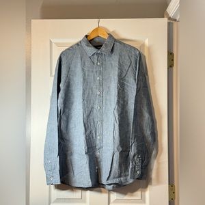 Lardini 100% Linen Made in Italy Button Down Shirt